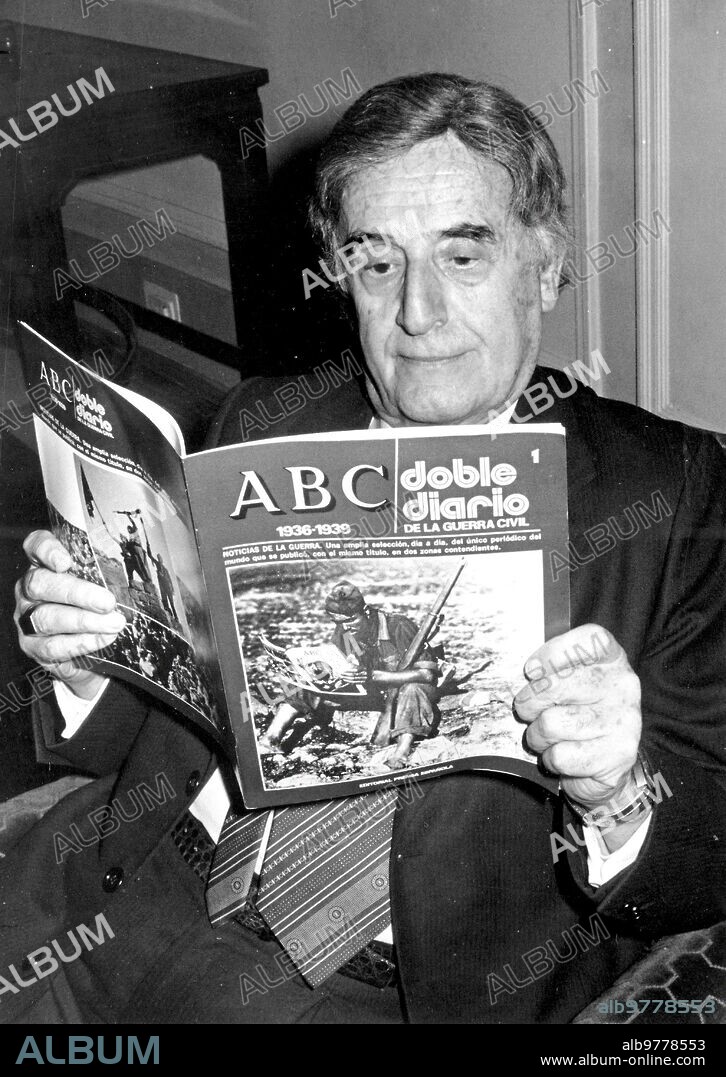 El antiguo director de Abc Elfidio Alonso en la casa de Abc durante la presentación del doble diario de la Guerra Civil. Fue director de Abc (Incautado por la República) entre el 13 de agosto de 1936 y el 7 de noviembre del mismo Año.