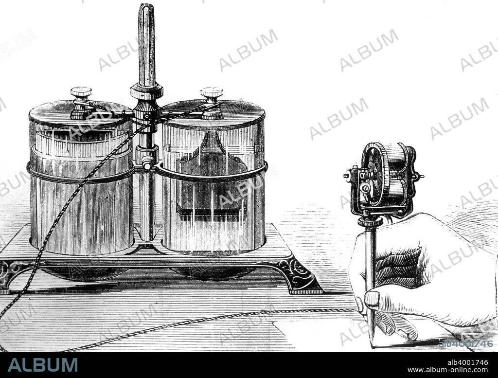 Edison's electric pen, c1876. One of the many inventions patented by the prolific American inventor Thomas Alva Edison, the electric pen, patented in 1876 was a form of copying device.