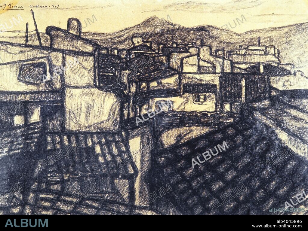JOAQUIM BIOSCA. Mallorca. Dibujo. Colección privada. 1907.