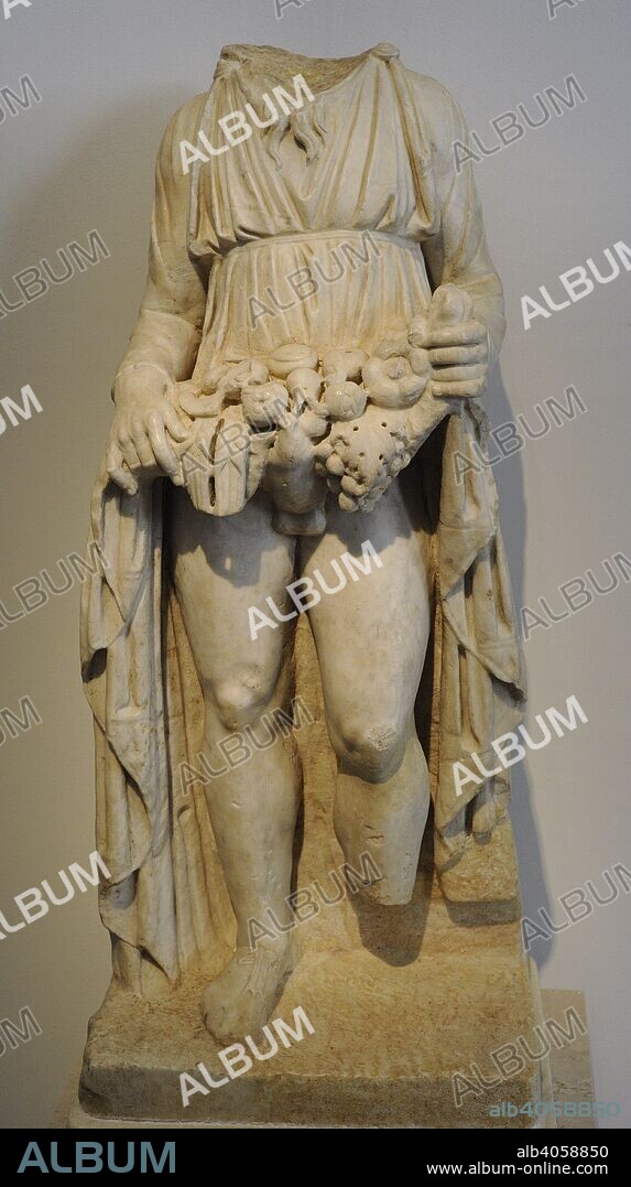 Príapo. Dios rústico de la fertilidad. Escultura. Siglo I. Mármol. Antequera (provincia de Málaga, Andalucía). Museo Arqueológico Nacional. Madrid. España.
