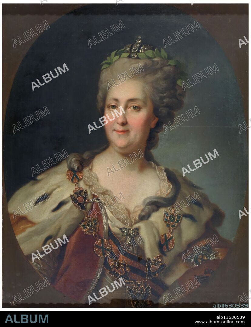 FJODOR STEPANOWITSCH ROKOTOV. Fedor Rokotoff / 'La zarina Catalina II'. 1770 - 1779. Óleo sobre lienzo, 83 x 67 cm.