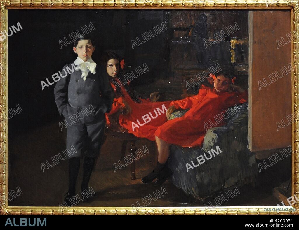 Joaquín Sorolla y Bastida (1863-1923). Pintor español. Mis hijos, 1904. (De izquierda a derecha, Joaquín, María y Elena). Museo Sorolla. Madrid. España.