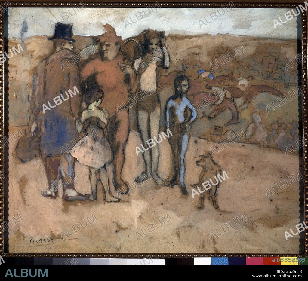 PABLO PICASSO. Family of Saltimbanques (Les bateleurs).