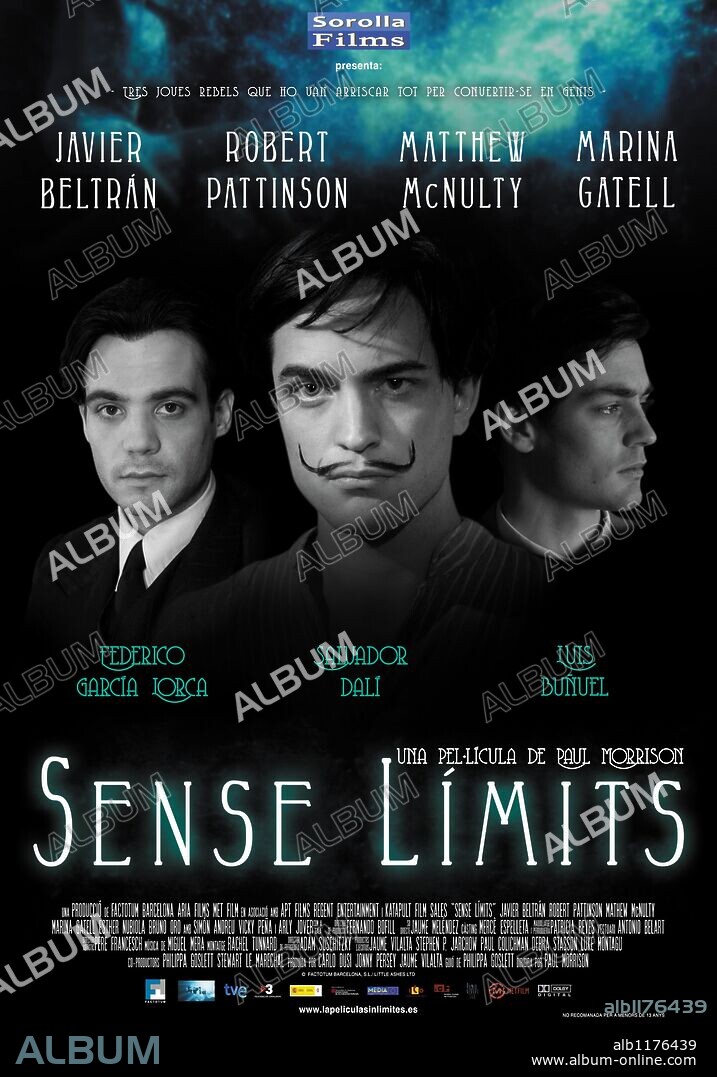 Poster de SÍN LÍMITES, 2008 (LITTLE ASHES), dirigida por PAUL MORRISON. Copyright APT FILMS/ARIA FILMS/FACTOTUM BARCELONA SL/ MET FILM PROD.