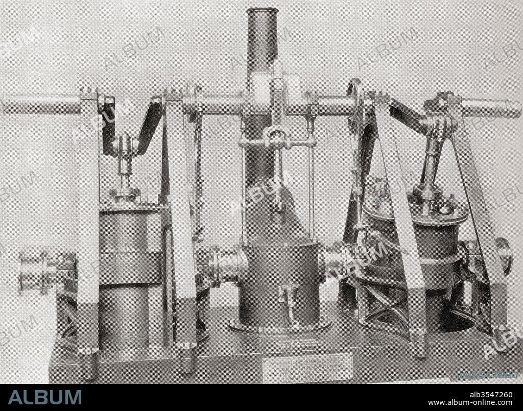 Henry Maudslay's Oscillating Paddle Engines, built in 1827. From The Romance of the Merchant Ship, published 1931.