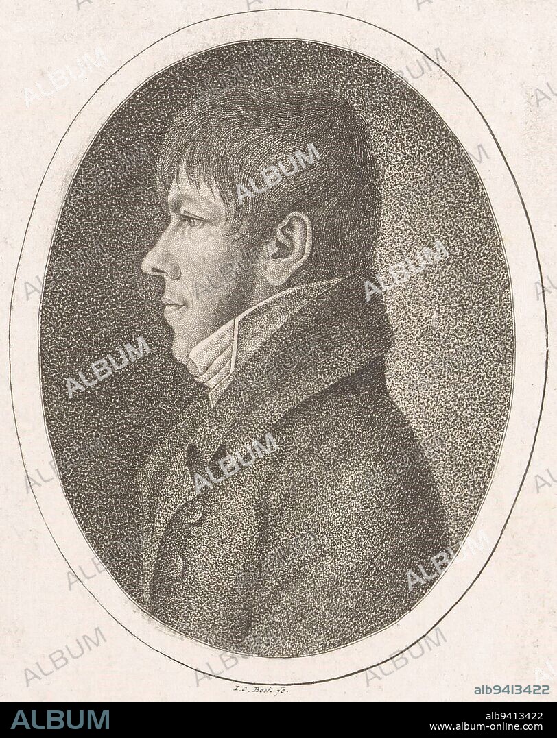Portrait of Johann Paul Harl, Johann Carl Bock, 1805 - 1843, print maker: Johann Carl Bock, (mentioned on object), Neurenberg, 1805 - 1843, paper, etching, h 155 mm - w 104 mm.