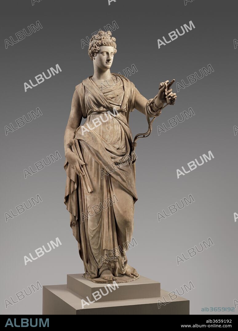 Temperance. Artist: After a model by Giambologna (Netherlandish, Douai 1529-1608 Florence); Giovanni Caccini (Italian, 1556-1613). Culture: Italian, Florence. Dimensions: Overall, height to upper surface of integral plinth (confirmed): H. 69 5/8 x W. 25 3/8 x D. 30 7/8 in. (176.8 x 64.5 x 78.4 cm). Date: 1583-84.
This Temperance is identified by the items she holds: a bridle in one hand and dividers and ruler in the other. Clutching the bit with its bold bosses and its strap wrapped around her forearm like a defensive weapon, she admonishes us with pointed finger to follow her lead. The two mathematical instruments stand for the restraint of reason, which shapes a life measured by intellect, in contrast to the bridle, which signifies control over physical urges.[1] Befitting her character, Temperance is poised and contained, her body tightly wrapped in thick drapery, her hair carefully braided. Her look is stern, and her gesture suitably simple and direct. 
From the seventeenth-century art historian Filippo Baldinucci, we know that the statue was placed "at the head of the alley in the small garden" of the Florentine house belonging originally to Giovanni Battista Milanesi,[2] the bishop of Marsica (called the bishop of Marsi). There it stood alone, not accompanied by statues of the three other cardinal virtues, prudence, fortitude, and justice, a group of four often seen together on tombs. It is also noteworthy that the sculpture was a central feature of a garden, a place often filled with licentious and playful statues that encourage relaxation rather than promote virtuous behavior. 
The religious aspect of the virtue of temperance is underscored by the model on which this marble sculpture is closely based: Giambologna's lifesize bronze Temperance, made for the chapel of Luca Grimaldi in the church of San Francesco in Genoa.[3] The relationship of the marble statue to the style of Giambologna was so manifest in the seventeenth century that Baldinucci ascribed it to that sculptor, only correcting himself in a footnote to say that it was actually by Giovanni Caccini. The mistake is not surprising, as Caccini was one of Giambologna's closest followers.[4] Caccini's career as sculptor and architect included many commissions for churches in Florence: among his greatest works were statues for the high altar of Santo Spirito (1599 - 1613), and he was one of the distinguished sculptors working under Giambologna on the great bronze doors of Pisa Cathedral (1588 - 96). Temperance is one of his early sculptures. Art historian Raffaello Borghini's reference to it as under way in 1583 lends precision to its dating.[5] Furthermore, its solid stance and gentle forward motion reflect Caccini's experience between 1583 and 1590 restoring classical sculptures for the Medici. 
As an early work by the sculptor, it is not surprising that Temperance betrays the close attention he paid to the oeuvre of Giambologna. This is the sole statue by Caccini that is directly based on a piece by the principal sculptor of the day, and it is full of motifs from other works by that master. Since Giambologna's bronze was placed in the Grimaldi Chapel in Genoa in 1584, Caccini must have studied the lifesize plaster model for it in Giambologna's Florentine studio. As Olga Raggio observed, the marble borrows the bronze's stance, its crisscross of tight triangles of drapery, and its attributes but is more sober than its source.[6] The organization of the drapery is followed nearly verbatim: bunched over the chest, sweeping across the torso to the virtue's right hip, and falling straight down between the legs. Small changes, however, transform the character of the figure. The left foot of Caccini's virtue rests on the ground and is not raised, so the sway of the body is not as pronounced as in the other statue. Her arm extends forward, not to the side, so there is a reduced sense of motion, and she stares ahead, rather than focusing on the upheld bridle. Thus, Caccini's Temperance appears to address the viewer, unlike Giambologna's. While both works clearly come from the same model, the bronze presents a more mannered figure and active surface and the marble has a quieter effect, which Caccini achieved by flattening and simplifying the pleats of drapery across the chest. By switching the attributes from one hand to the other he privileged the bridle, so the restraint of the body more than that of the intellect is emphasized, perhaps reflecting the client's wishes. The head of the Caccini piece bears no relation to the Grimaldi bronze version with its garland and headdress, but the braids tied behind and into a bow at the top are motifs borrowed from Giambologna's Bathing Venus, known in bronzes based on a model of about 1583,[7] and from the marble Venus of the Grotticella in the Boboli Gardens in Florence of 1572 - 73. 
Temperance is also related closely to Caccini's own marble statues of the period. It has the straight-on pose and thick falls of drapery of Saint Bartholomew (ca. 1580 - 85) in the Carnesecchi Chapel of the church of Santa Maria Maggiore, Florence. Some of the artist's later work, such as the Angels or Saint Anne for the high altar of Santo Spirito, exhibit a dynamic movement and expressive detail that anticipate the Baroque.[8] By comparison, Temperance is conservative, merging aspects of Giambologna's style with lessons from ancient statuary. 
[Ian Wardropper. European Sculpture, 1400-1900, In the Metropolitan Museum of Art. New York, 2011, no. 29, pp. 93-95.]
Footnotes:
Note: See Provenance: Filippo Baldinucci. Notizie dei professori del disegno da Cimabue in qua. Florence, 1681-1728. Reprint ed., 7 vols. Florence, 1845-47. [Reprint ed., vols. 1-5. Florence, 1974-75.], vol. 2, p. 567.
[1] In traditional iconography, dividers signify prudence; in this instance, Caccini used them to characterize temperance, along with that virtue's usual symbol, a ruler. For the iconography of dividers in particular, see Deborah Menaker. "Lorenzo Bartolini's Demidoff Table." Metropolitan Museum Journal 17 (1982), pp. 75-86, p. 83.
[2] Baldinucci 1681 - 1782/1845 - 47, vol. 2, p. 567.
[3] James Holderbaum. The Sculptor Giovanni Bologna. Outstanding Dissertations in the Fine Arts. New York, 1983 (p. 324, n. 12, and pl. xcii, fig. 182) notes that "[Giambologna's] figure is specified as Statua Prudentia in the original contract, but as Temperentia in unpublished casting records made in Florence."
[4] Elisabeth Dhanens. Jean Boulogne: Giovanni Bologna fiammingo, Douai 1529-Florence 1608. Bijdrage tot de studie van de kunstbetrekkingen tussen het Graafschap Vlaanderen en Italië. Verhandelingen (Koninklijke Vlaamse Academie voor Wetenschappen, Letteren en Schone Kunsten van België, Klasse der Schone Kunsten) 11. Brussels, 1956, p. 72.
[5] Raffaello Borghini. Il Riposo. Florence, 1584, p. 647.
[6] Olga Raggio was the first to note the statue's relationship to Giambologna's Temperance and point to the elements in it of Caccini's own style; Olga Raggio. "The Metropolitan Marbles." Art News 67, no. 4 (Summer 1968), pp. 45-49, 72-73, pp. 45, 47. 
[7] For example, Bathing Venus (Metropolitan Museum, acc. no. 24.212.16).
[8] Maria Ida Catalano. "Scultori toscani a Napoli alla fine del Cinquecento: Considerazioni e problem." Storia dell'arte, no. 54 (May-August 1985), pp. 123-32, fig. 13 (Saint Anne).