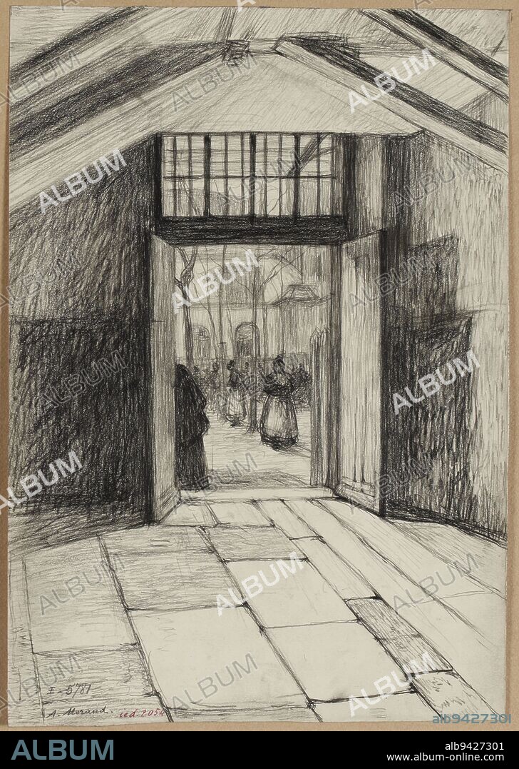 Prison of Saint-Lazare Paris France: neckbreaker, Morand, A., Draughtsman, Graphic arts, Drawing, Height: 32.5 cm, Width: 22.5 cm.