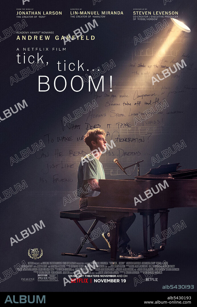 Poster of TICK, TICK... BOOM!, 2021, directed by LIN-MANUEL MIRANDA. Copyright IMAGINE ENTERTAINMENT.