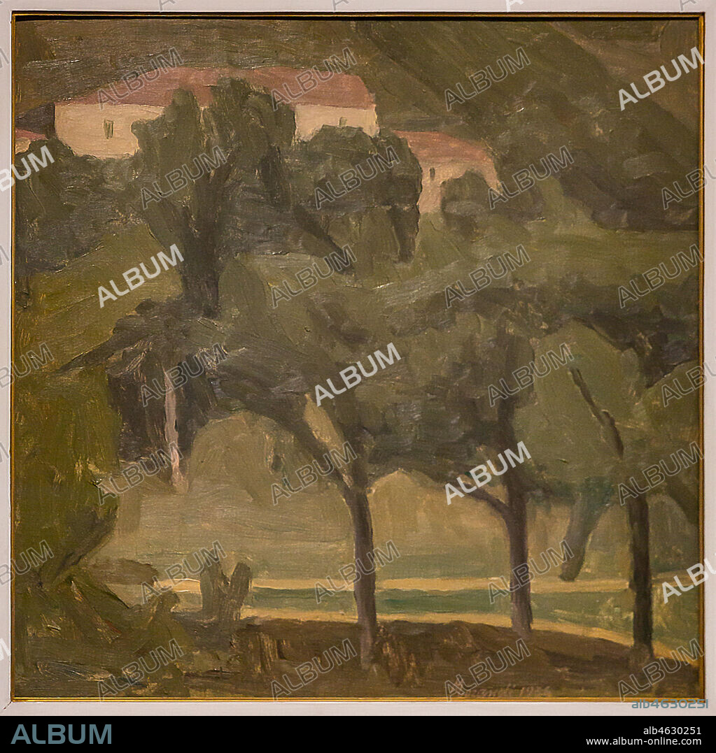 Museo Novecento: "Landscape", by Giorgio Morandi, 1936. Oil painting on canvas.