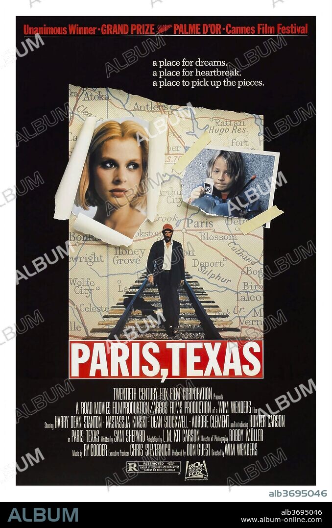 Poster of PARIS, TEXAS, 1984, directed by WIM WENDERS. Copyright 20TH CENTURY FOX.