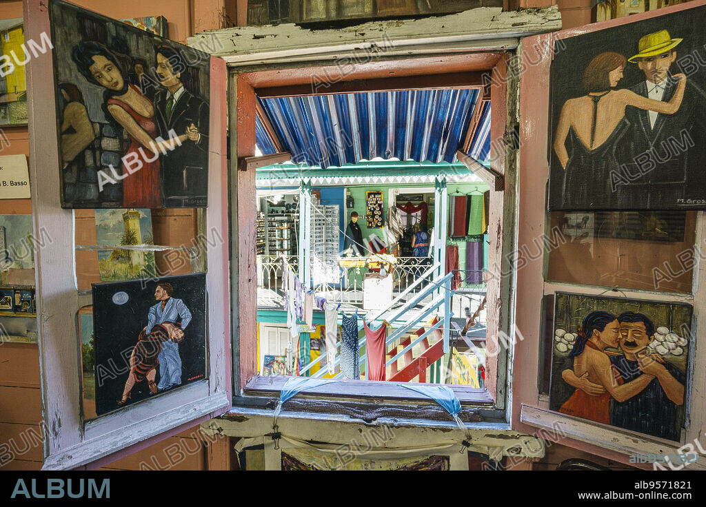 estudio de pintura, caminito, barrio de La Boca, Buenos Aires, republica Argentina, cono sur, South America.