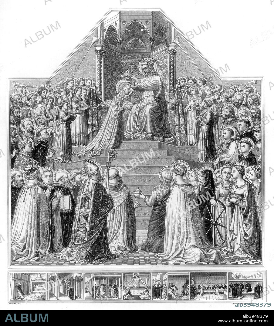 'The Coronation of the Virgin', c1430-1432 (1870). After the painting by Fra Angelico in the collection of the Louvre. A print from Les Chef D'oeuvre de la Peinture Italienne by Paul Mantz, Paris, 1870.