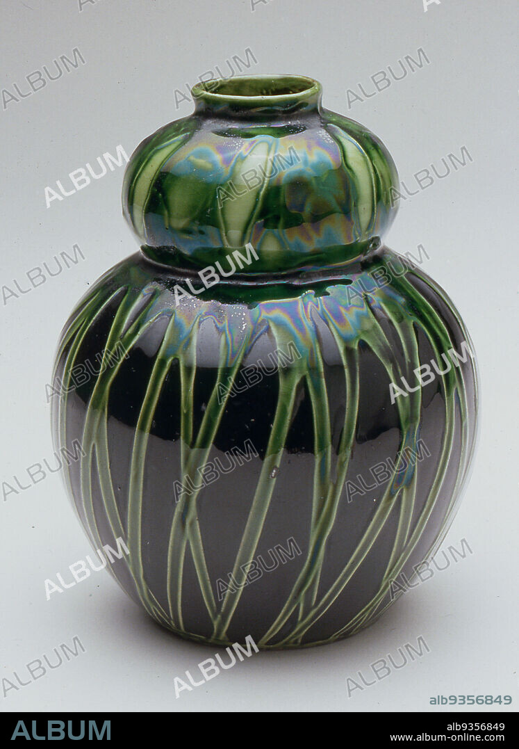 Vase, Max Läuger, German, 18641952, Tonwerke Kandern, Germany, c.1900, Glazed earthenware, Made in Germany, Europe, Ceramics, containers, 6 1/2 x 5 1/4 in. (16.5 x 13.3 cm).