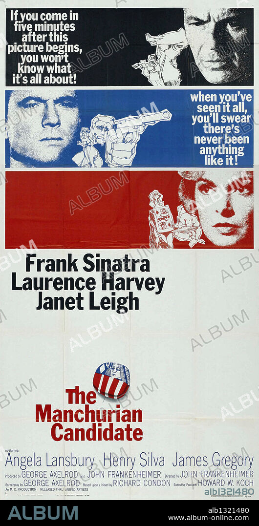 Poster of THE MANCHURIAN CANDIDATE, 1962, directed by JOHN FRANKENHEIMER. Copyright UNITED ARTISTS.