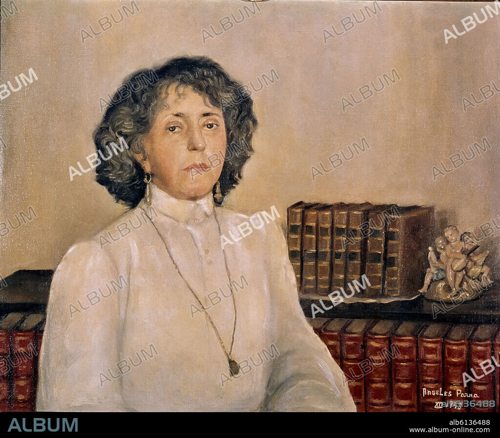 ANGELES PARRA DE LAVIN (1905-?). RETRATO DE CONCHA ESPINA - 1943 - OLEO/LIENZO.