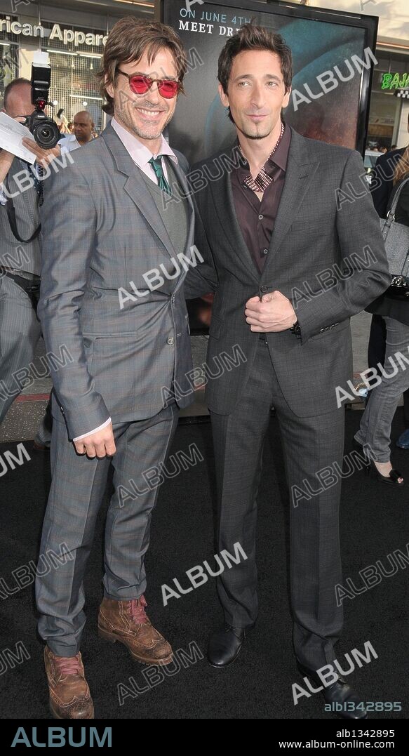 Jun 02, 2010 - Los Angeles, California, USA - Actor ROBERT DOWNEY JR, Actor ADRIEN BRODY at the 'Splice' Los Angeles Premiere held at Grauman's Chinese Theater, Hollywood. 02/06/2010