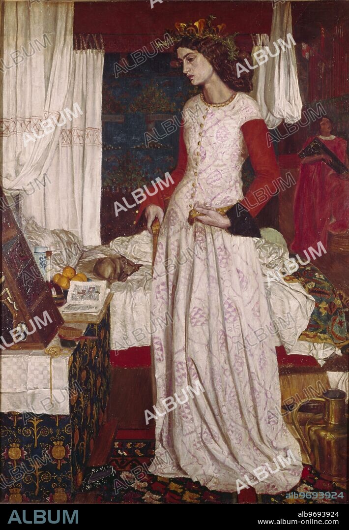La Belle Iseult by William Morris 1885 (possibly modelled by Jane Morris, his wife and beautiful artists model, lover of Dante Gabriel Rossetti). William Morris (March 24, 1834 - October 3, 1896) was one of the principal founders of the British Arts and Crafts Movement and is best known as a designer of wallpaper and patterned fabrics, a writer of poetry and fiction, and a pioneer of the socialist movement in Britain. ©TopFoto.
