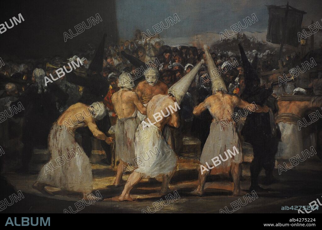 Francisco de Goya y Lucientes (1746-1828). Pintor español. Procesión de Disciplinantes, 1808-1812. Detalle. Real Academia de Bellas Artes de San Fernando. Madrid. España.