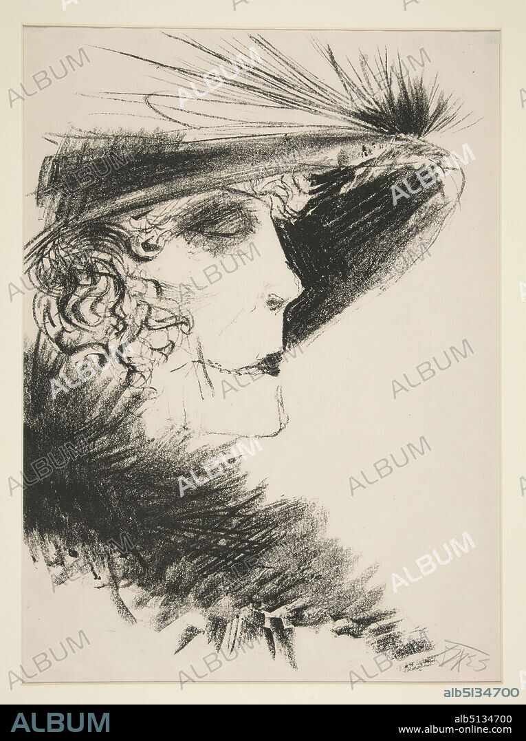 Artist: Otto Dix, German, 18911969, Head of a Woman, Lithograph, 15 5/16 × 10 15/16 in. (38.9 × 27.8 cm), Made in Germany, German, 19th century, Works on Paper - Prints.