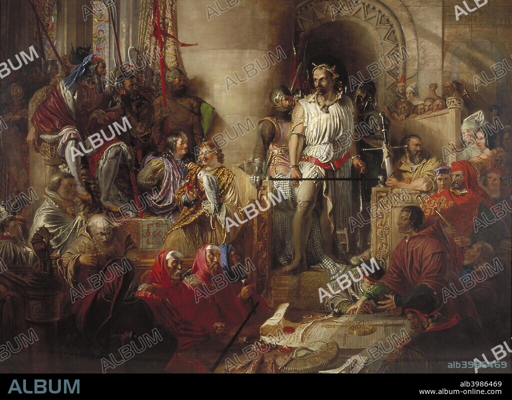 'The trial of Sir William Wallace at Westminster', c1831-1890. Painting showing the Scottish patriot who was brought to trial by King Edward I in 1305 leading to his execution.