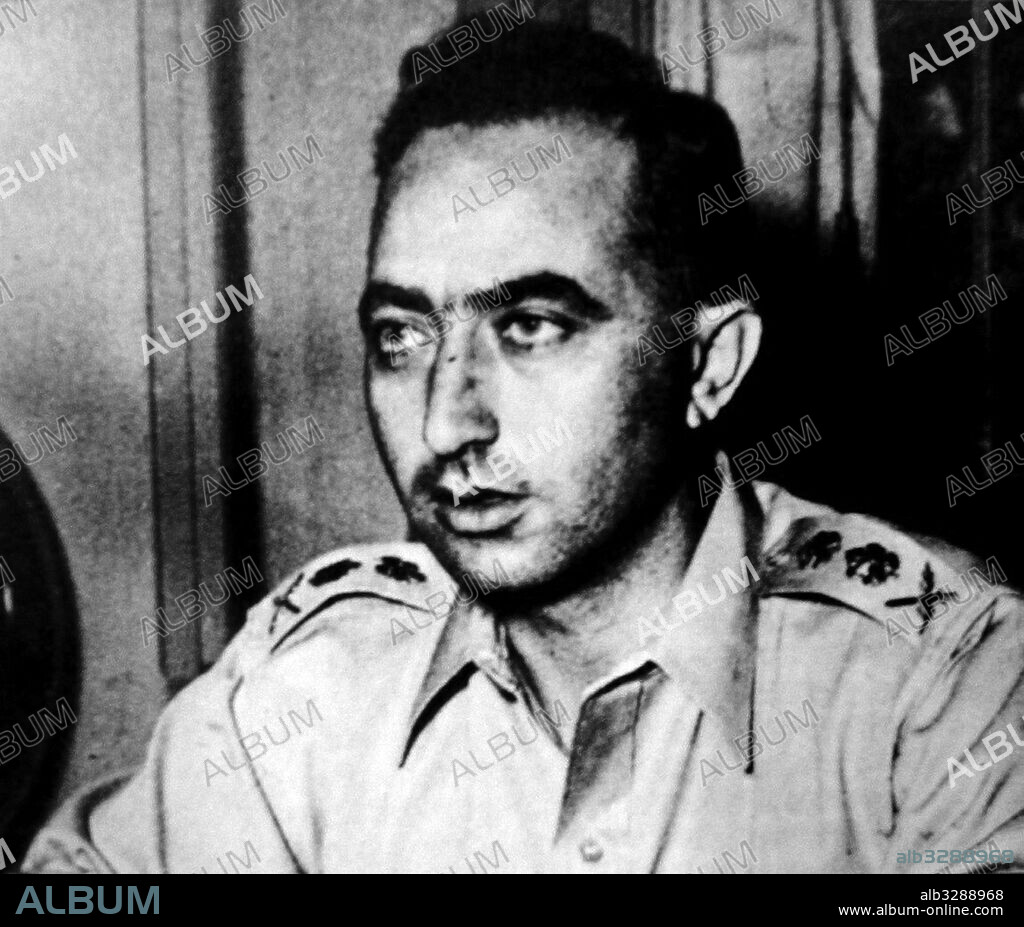 Photograph of Mordechai Maklef (1920-1978) former Chief of Staff of the Israel Defence Forces. Dated 20th Century.