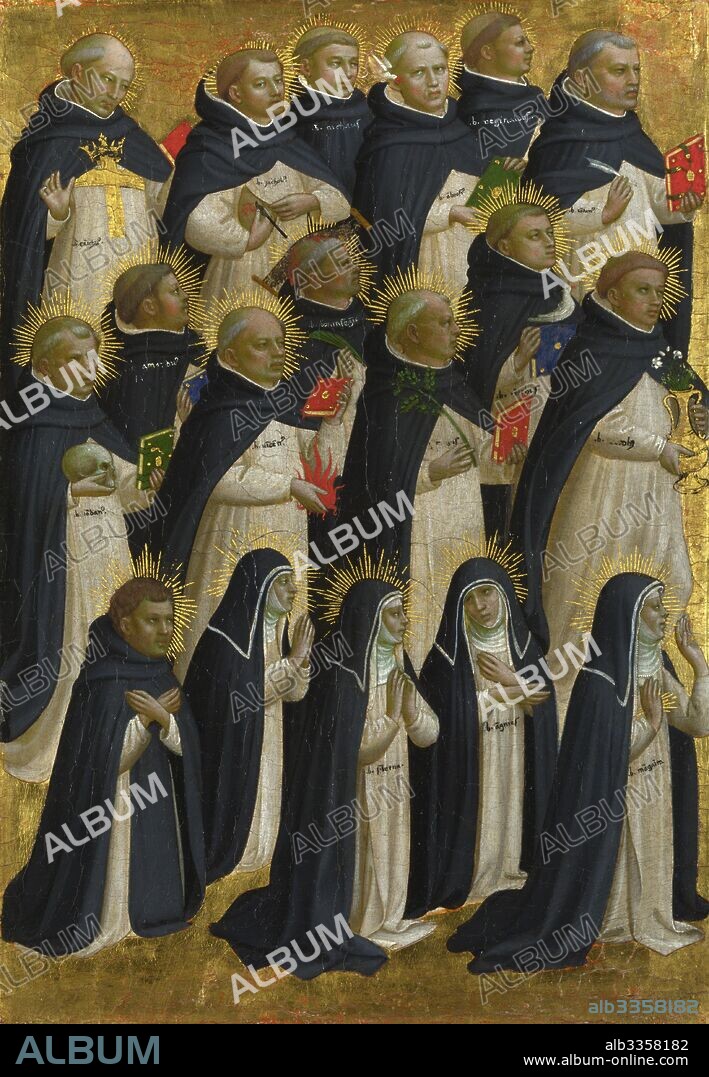 FRA ANGELICO. The Dominican Blessed (Panel from Fiesole San Domenico Altarpiece).