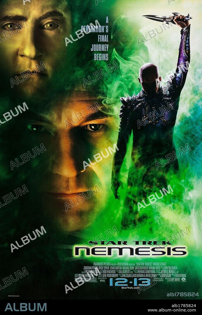 Poster of STAR TREK: NEMESIS, 2002, directed by STUART BAIRD. Copyright PARAMOUNT PICTURES.