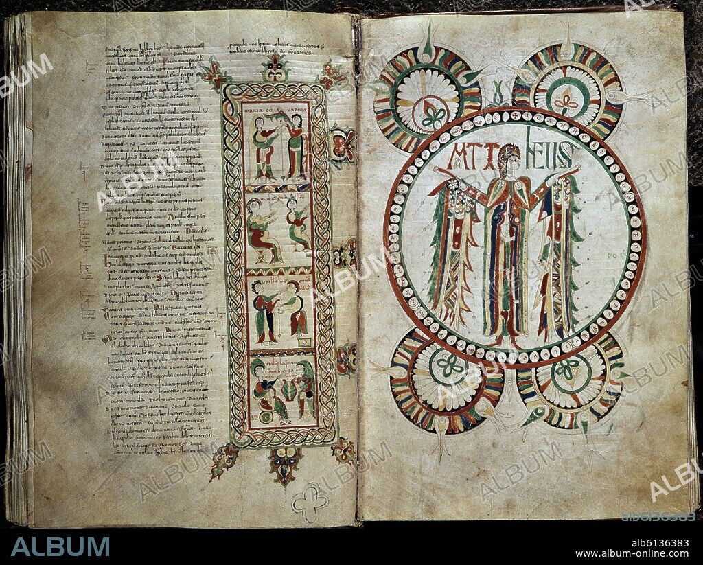 PRESBITERO VIMARA ILUSTRó Y EL DIACONO JUAN COMPIL. CODICE MOZARABE DEL SIGLO X - BIBLIA SACRA O VIMARA -COMPILADA POR EL PRESBITERO VIMARA E ILUNINADA POR EL DIACONO JUAN FINALIZADA EN EL AÑO 920.