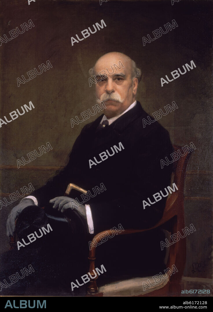LUIS MENENDEZ PIDAL (1860-1932). RETRATO DE LUIS PIDAL Y MON SEGUNDO MARQUES DE PIDAL (1842/1913) - XXII PRESIDENTE DEL SENADO, 1904 - 1907 - L - 1,00x0,75 - Nº INVENTA.