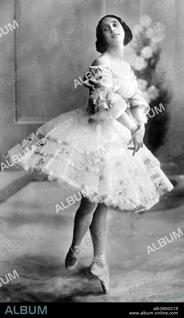 Anna Pavlovna (Matveyevna) Pavlova (February 12, 1881 - January 23, 1931) was a Russian prima ballerina of the late 19th and the early 20th centuries. She was a principal artist of the Imperial Russian Ballet and the Ballets Russes of Sergei Diaghilev. Pavlova is most recognized for the creation of the role The Dying Swan and, with her own company, became the first ballerina to tour ballet around the world. The the public was taken aback by Pavlova's style, a combination of a gift that paid little heed to academic rules: she frequently performed with bent knees, bad turnout, misplaced port de bras and incorrectly placed tours. Such a style in many ways harked back to the time of the romantic ballet and the great ballerinas of old. Her feet were extremely rigid, so she strengthened her pointe shoe by adding a piece of hard wood on the soles for support and curving the box of the shoe. Her solution became, over time, the precursor of the modern pointe shoe, as pointe work became less painful and easier for curved feet. In 1931, while touring in The Hague, Pavlova was told that she had pneumonia and required an operation. She was told that she would never be able to dance again if she went ahead with it. She refused to have the surgery, saying "If I can't dance then I'd rather be dead." She died of pleurisy three weeks short of her 50th birthday. Bain News Service, circa 1915-20.