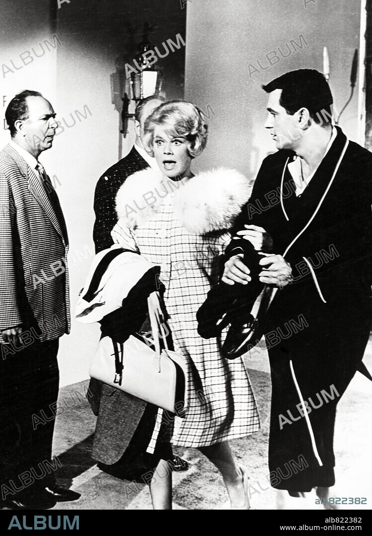 DORIS DAY y ROCK HUDSON en PIJAMA PARA DOS, 1961 (LOVER COME BACK), dirigida por DELBERT MANN. Copyright UNIVERSAL PICTURES.