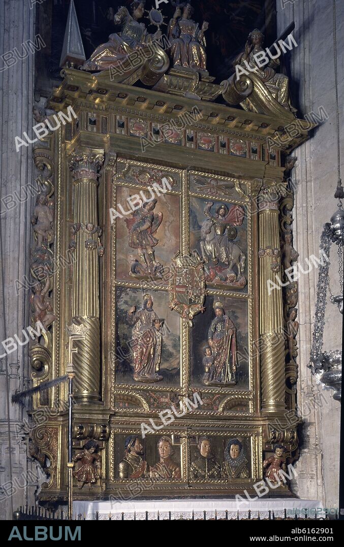 ALONSO DE MENA. RETABLO RELICARIO - SIGLO XVII.