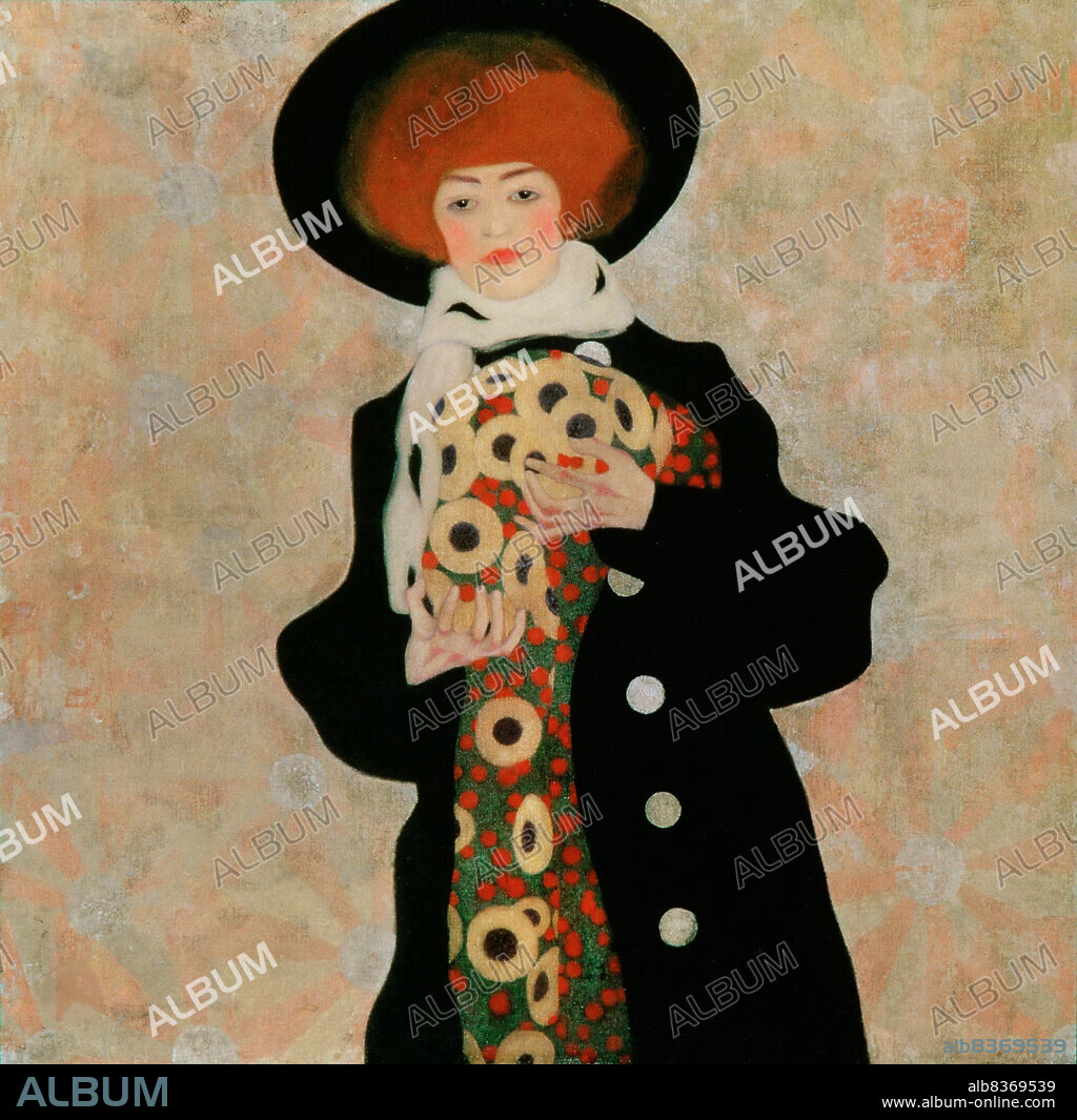 EGON SCHIELE. Portrait of a Woman with Black Hat (Gertrude Schiele).