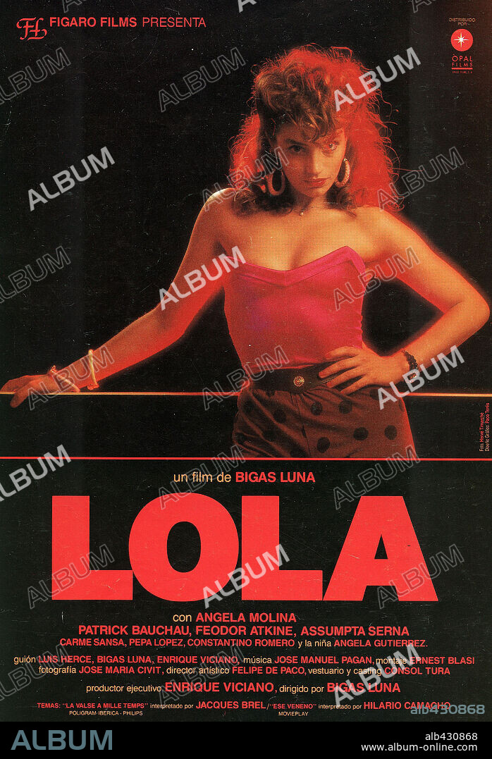 Poster de LOLA, 1986, dirigida por JUAN JOSE BIGAS LUNA. Copyright FIGARO FILMS.