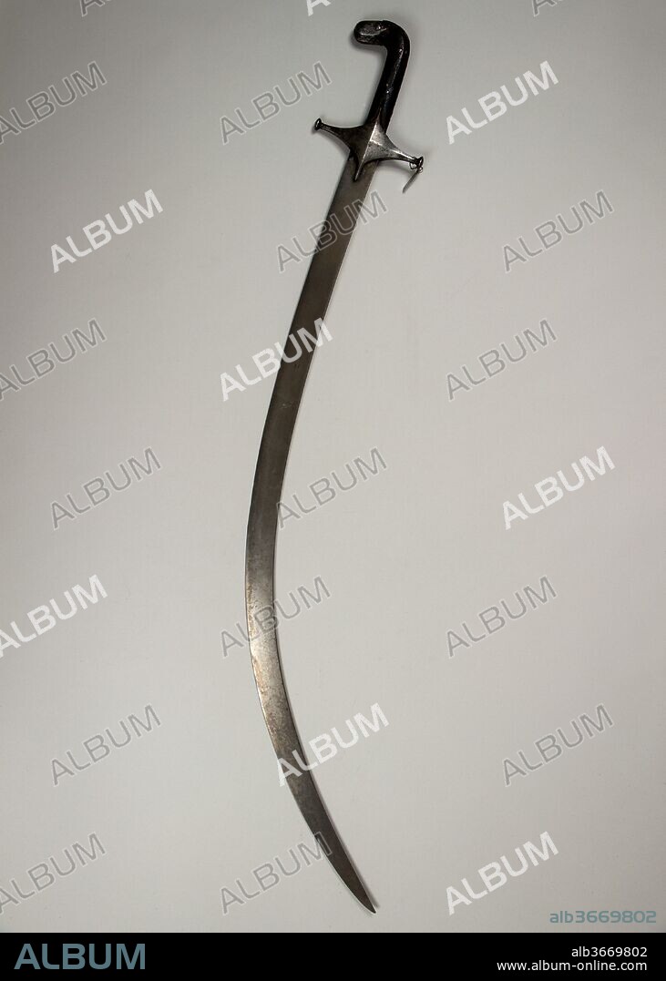 Sword (Shamshir). Culture: Persian. Dimensions: H. 34 3/4 in. (88.3 cm); W. 4 3/4 in. (12.1 cm); Wt. 1 lb. 13.9 oz. (847.7 g). Date: 19th century.