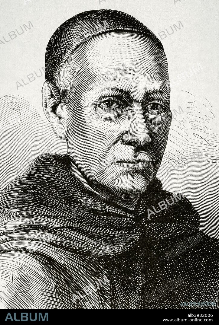 Benito Jeronimo Feijoo (1676-1764). Spanish monk and scholar who led the Age of Enlightenment in Spain. A member of the Benedictine order. Engraving. La Ilustracion Espa–ola y Americana, October 8, 1876.