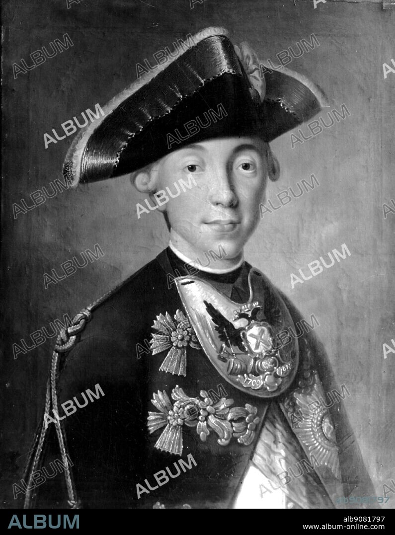 Portrait of Grand Duke Peter Fedorovich (1728-1762), who became Peter III, Emperor of Russia, in 1762. Grand Duke Peter III spent most of his time playing with his toy soldiers. He once court martialled and hanged a rat which had eaten two of his sentries. The Romanovs by Virginia Cowles, page 71.
