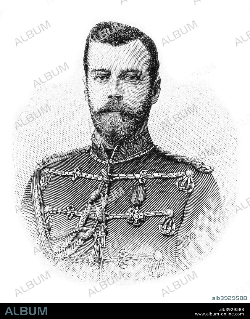 Nicholas II, last Emperor of Russia, 1900. Nicholas (1868-1918) succeeded his father, Alexander III, as Emperor of Russia in 1894. He was forced to abdicate after the Russian Revolution in 1917 and together with the rest of the Russian imperial family, was murdered by Communists at Ekaterinburg in 1918.