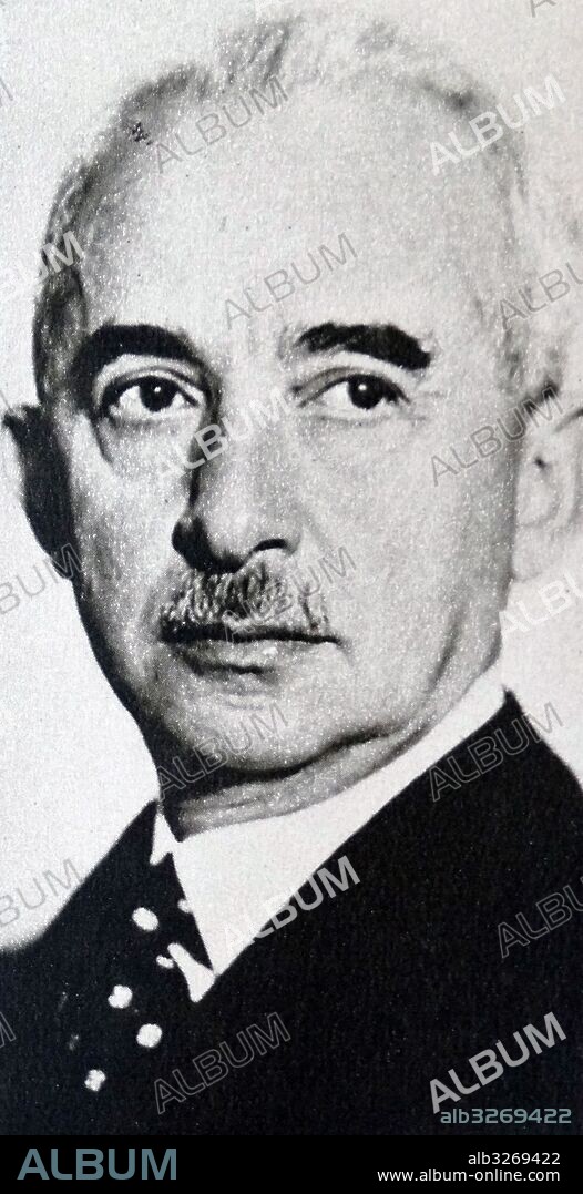 Photographic portrait of Mustafa Ismet Inonu (1884-1973) a Turkish general and statesman, who served as the second President of Turkey. Dated 20th Century.