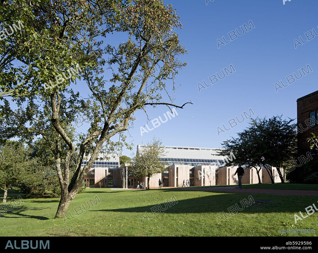 BEDALES SCHOOL ORCHARD DEVELOPMENT VIEW WITH ORCHARD.