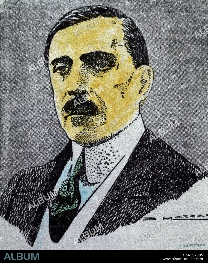 CHOCANO , JOSE SANTOS ESCRITOR PERUANO . 1875 - 1934  DIBUJO RETRATO.