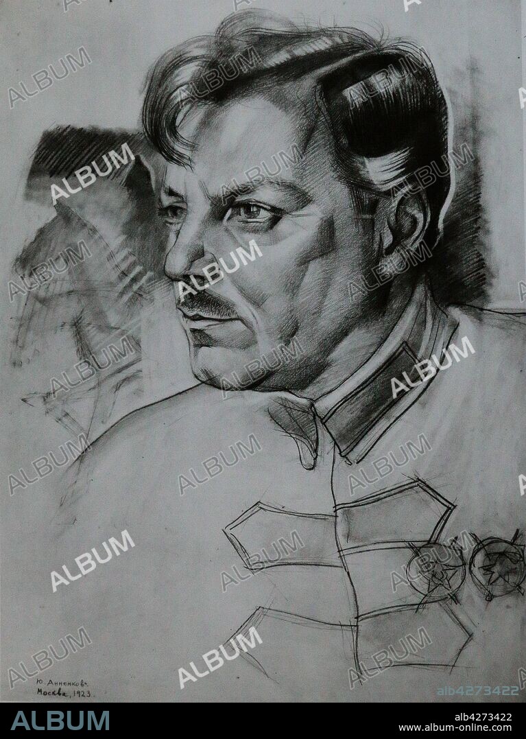 YURI PAVLOVICH ANNENKOV. Portrait of Kliment Voroshilov (1881-1969).