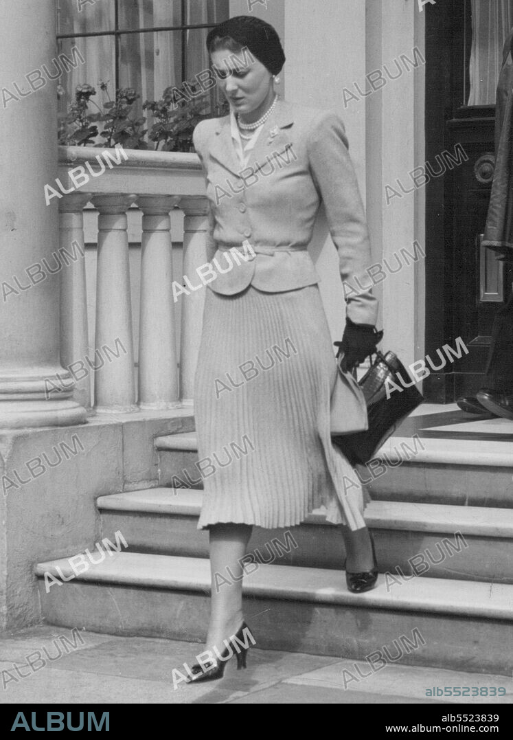 Duchess of Kent, leading for ***** to attend wedding. July 17, 1939. (Photo by The Associated Press).