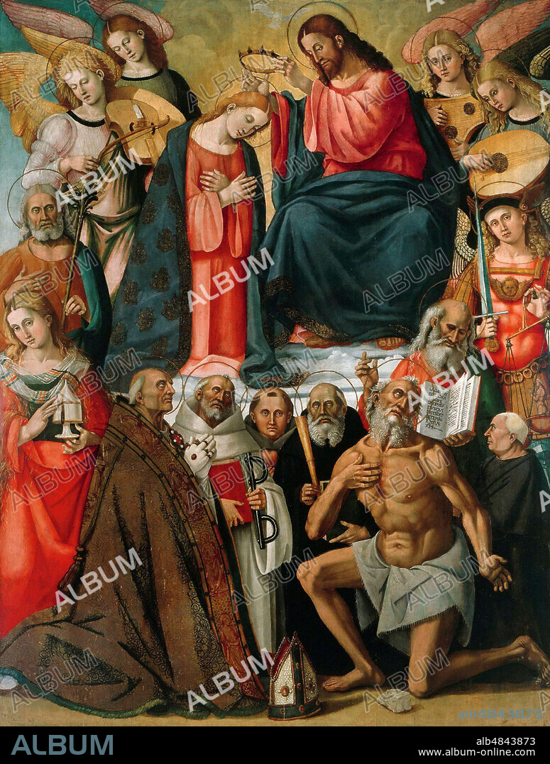 LUCA SIGNORELLI. Coronation of the Virgin with Angels and Saints.