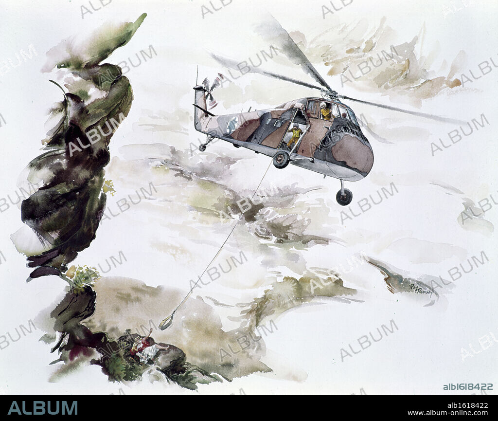 Helicopter: Israel Air Force, Artist Unknown, ILLUSTRATION.