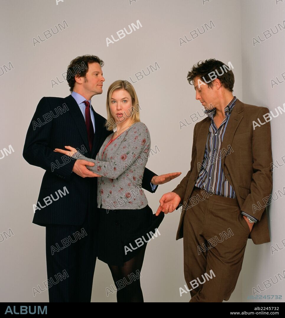 COLIN FIRTH, HUGH GRANT y RENEE ZELLWEGER en BRIDGET JONES: SOBREVIVIRE, 2004 (BRIDGET JONES: THE EDGE OF REASON), dirigida por BEEBAN KIDRON. Copyright UNIVERSAL STUDIOS.
