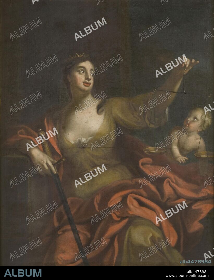 Georg Engelhard Schröder, Justitia and Aequitas, painting, oil on canvas, Height, 154 cm (60.6 inches), Width, 123 cm (48.4 inches), Signed, George Eng, Schröder pinxit.