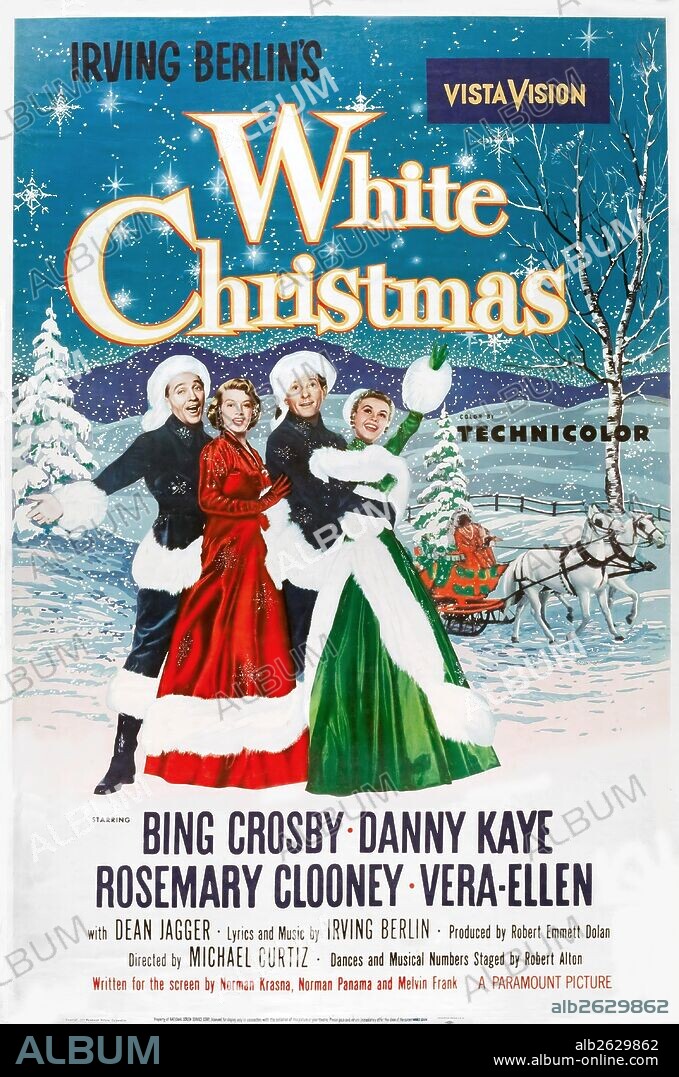 Poster of WHITE CHRISTMAS, 1954, directed by MICHAEL CURTIZ. Copyright PARAMOUNT PICTURES.