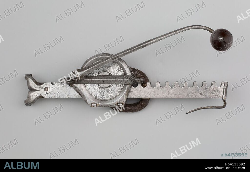 Cranequin (Winder) for a Crossbow. German. Date: 1600. Dimensions: Wt. 5 lb. 8 oz. Steel and wood. Origin: Germany.